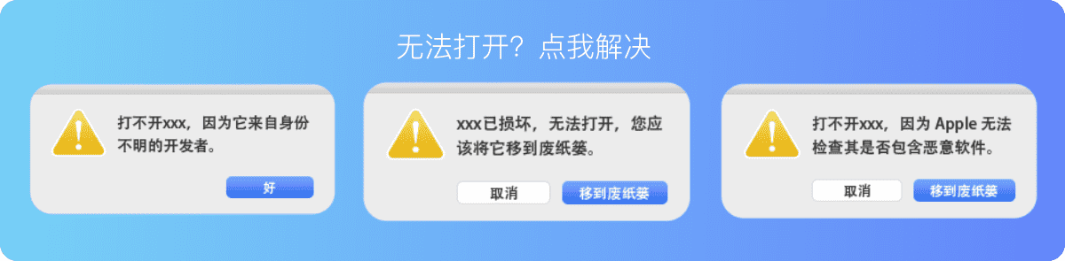 xxx.app已损坏，无法打开，解决办法